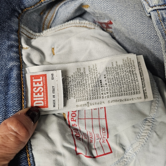 Diesel Viker Straight Button Jeans Size 40×32 NWT 007n1 - Picture 9 of 15